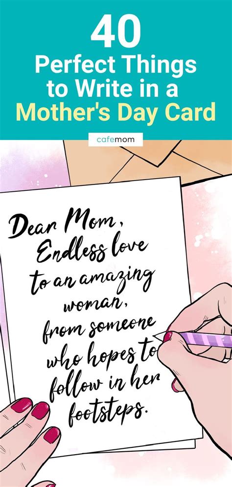 40 Perfect Things To Write In A Mother S Day Card
