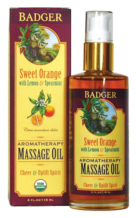 Badger Aromatherapy Massage Oil Orange Canada S Online Vitamin