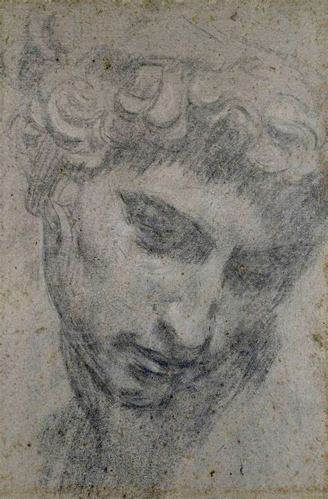 Head Of Giuliano Demedici After Michelangelo By Jacopo Robusti