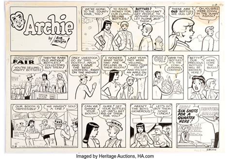 Bob Montana Archie Sunday Comic Strip Original Art Dated 11 8 70 King Features Syndicate 1970