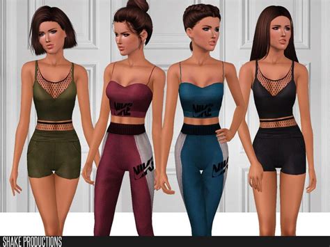 Shakeproductionss Sims 3 Sets Sims Sims 3 Athletic Outfits