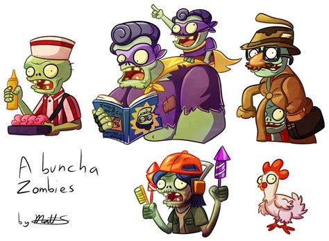 Pvz A Buncha Zombies By Fluffymystic Zombie Plants Vs Zombies