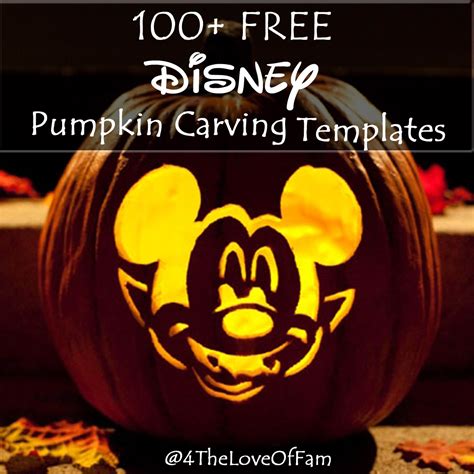 100 Free Disney Halloween Pumpkin Carving Stencil Templates W Images