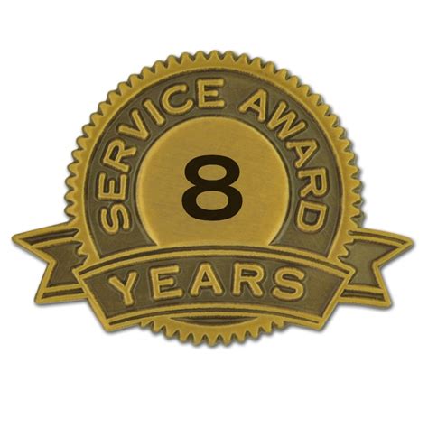 8 Years Of Service Award Lapel Pin