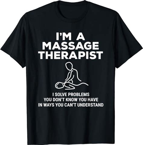 funny massage therapist t shirt i solve problems therapy tee uk fashion