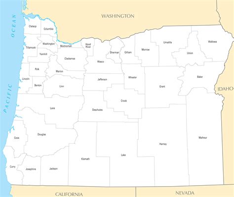 Oregon County Map - MapSof.net