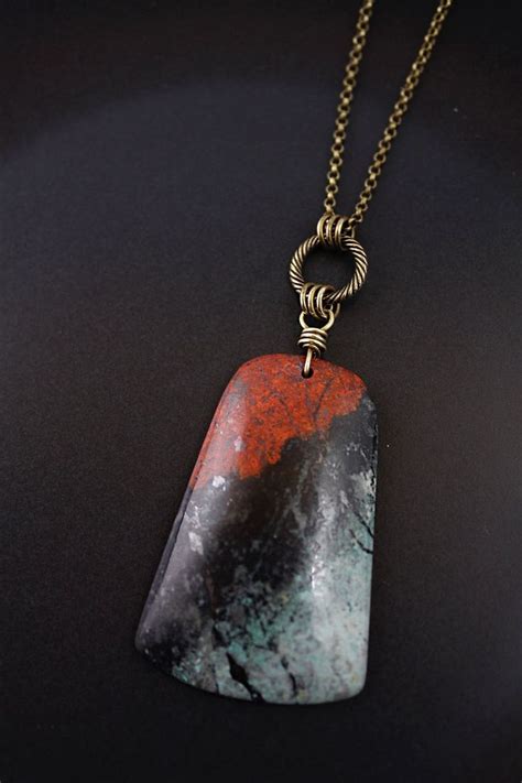 Touchstone Sonora Sunrise Necklace Red Necklace Layering Etsy Red