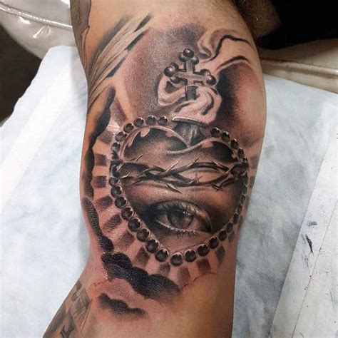 Sacred heart's artists' styles vary as much as our clientele's requests. 100 Sacred Heart Tattoo Designs For Men - Religious Ink Ideas