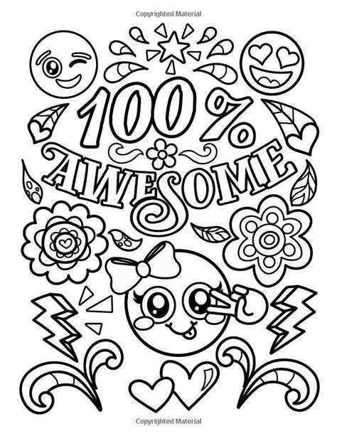 amazoncom emoji coloring book  girls  funny stuff inspirational quotes super cute