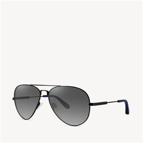 Black Metal Aviator Sunglasses Aspinal Of London