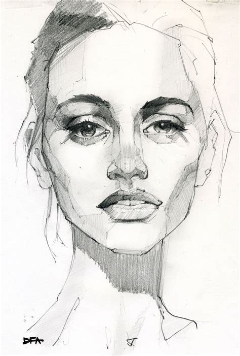 Graphite Portrait Drawing Of Beautiful Woman Portrait Drawing Face