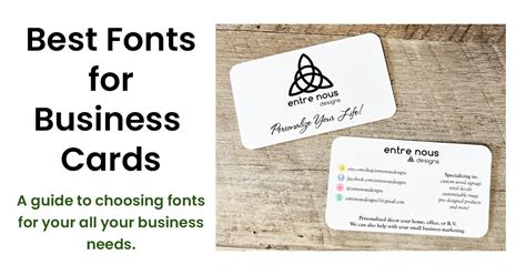 The Best Fonts For Business Cards Creative Fabrica