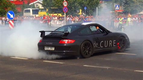 Porsche 911 Burnout Donut Gt3 Rs 997 Carrera Exhaust Sound Gran