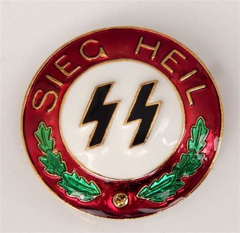 German Ss Sieg Heil Badge