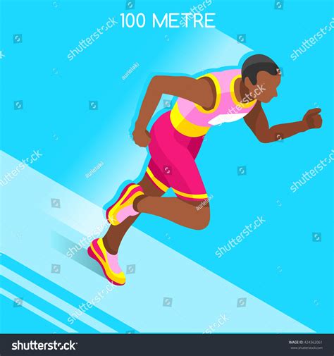male running 100 metres dash male stock vector royalty free 424362061 shutterstock