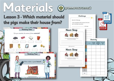 Year 2 Science Materials Which Material Should The Pigs Make Their