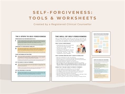 Self-forgiveness Worksheet and Education Tool Bundle: Learning - Etsy