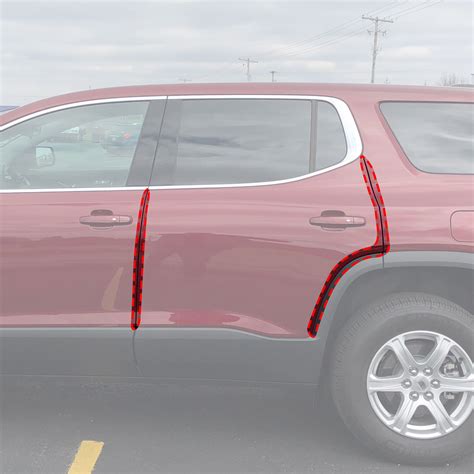 Red Hound Auto Door Edge Lip Guards Compatible With Gmc Acadia 2017