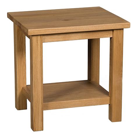 Waverly Oak Small Side Lamp Coffee Table In Light Oak Finish Solid