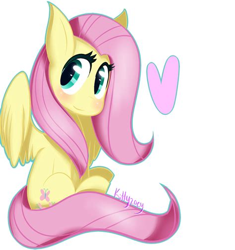 697149 safe artist kittyzoey fluttershy female heart looking at you solo derpibooru