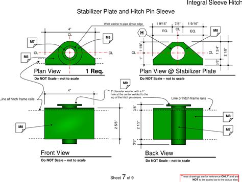 Integral Sleeve Hitch Dimension Drawings Am31668 As Of 20081016