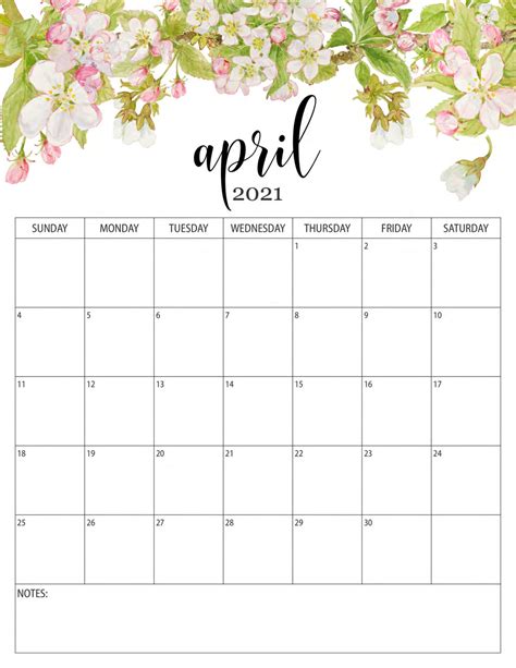 And, in november, all of that work precipitated into some exciting news: Floral April 2021 Calendar Templates - Printable 2020 ...