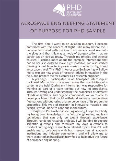 Aerospace engineering, in your personal statement; Statement of Purpose Engineering Graduate School & PhD Help