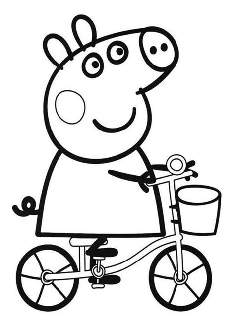 Disegni per bambini da colorare online o da stampare. Disegni per bambini piccoli da colorare - Peppa Pig in ...