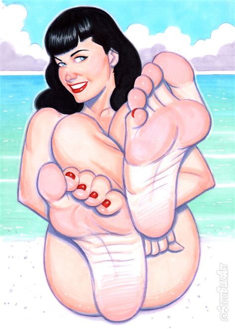 Rule 34 Ass Bangs Barefoot Beach Bettie Page Big Ass