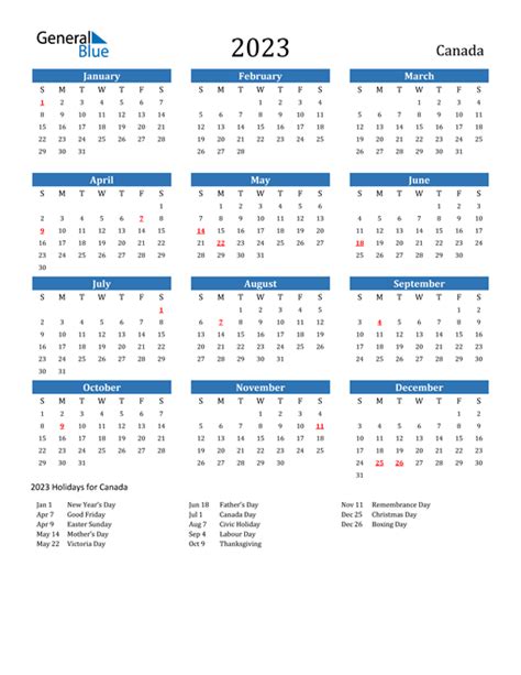 Canadian Calendar 2023 Off 70
