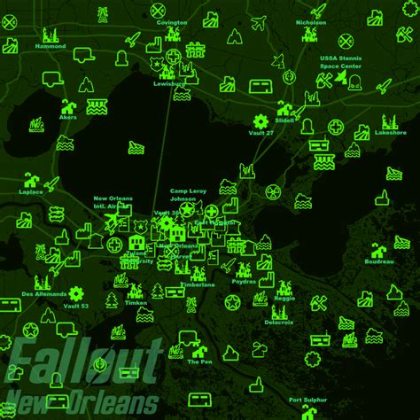 Fallout New Orleans Map Concept V2 All Icons By U Robinrako Fallout