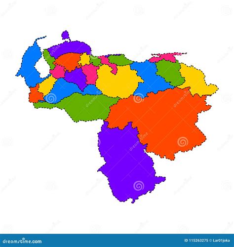 El Mapa De Venezuela Dibujo Dibujo Del Mapa De Venezuela Con Sus