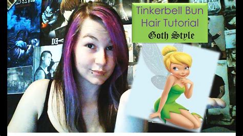 Tinkerbell Bun Hair Tutorial Goth Style Youtube