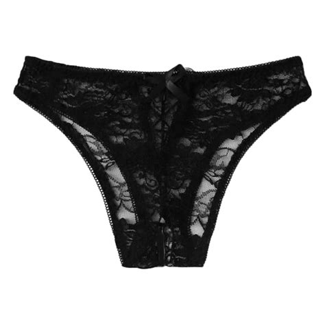 Mnycxen 1pc Women Sexy Floral Lace Panty Underwear Brief Plus Crotchless Thong Lingerie