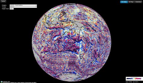 Structure of the earth's crust and top most layer of the upper mantle. EMAG2: Earth Magnetic Anomaly Grid