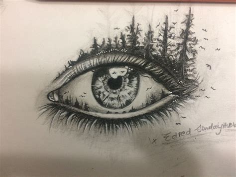 A Beautiful Creative Eye Drawing Not An Original From Me But Drawn By