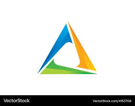 Triangle 3d Abstract Color Logo Royalty Free Vector Image