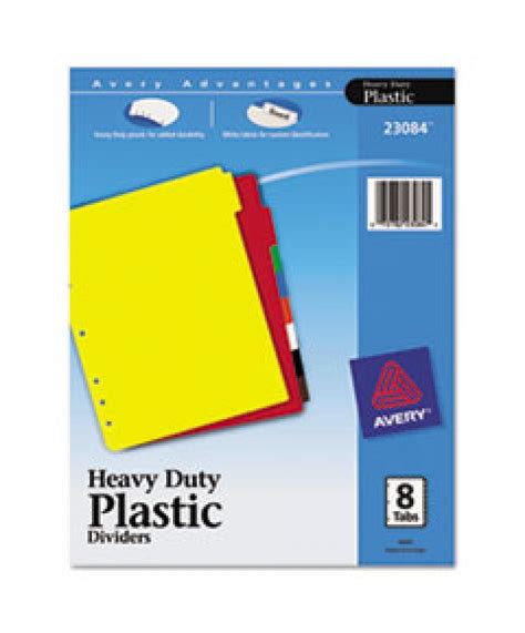 Heavy Duty Plastic Dividers With Multicolor Tabs And White Labels 8