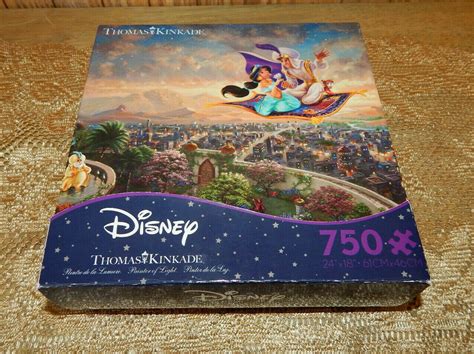 Thomas Kinkade Disney Aladdin 750pc Puzzle 24 X 18 2014 Ceaco