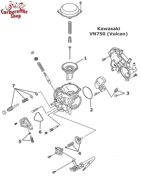 At dennis kirk, we have the best kawasaki carburetors in stock and ready to ship to you today. Kawasaki VN750 Vulcan Carburetor Spare Parts and Service Kits