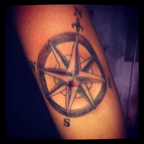start of my pirate sleeve compass on thee elbow ouch tattoos so far