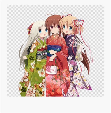 Anime Girl Kimono Little Clipart Little Busters Kimono