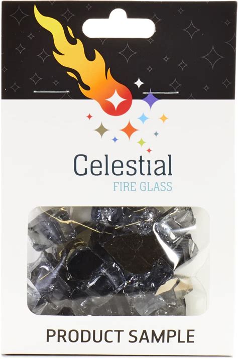 Celestial Fire Glass Interstellar Gray 1 2 Inch Reflective Tempered Fire Glass