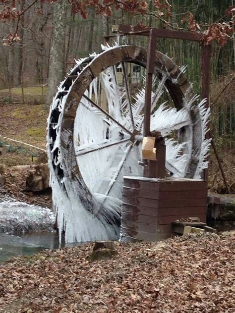 Frozen Water Wheel Beautiful Places To Visit Beautiful World Nature