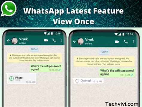 Whatsapp To Have View Once Photos And Videos Feature