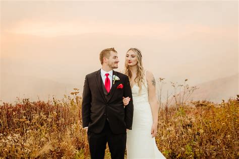 Bride And Groom Gaze At Each Other Asheville Elopement Wedding Elope