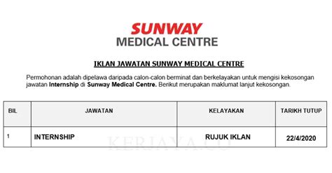 Ssn medical products does not intend to be just another manufacturer in the condom and disposable medical products industry. Permohonan Jawatan Kosong Sunway Medical Centre • Portal ...