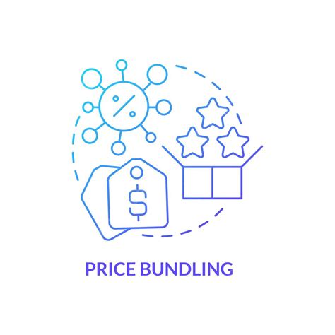 Price Bundling Blue Gradient Concept Icon Discount Package Illustration