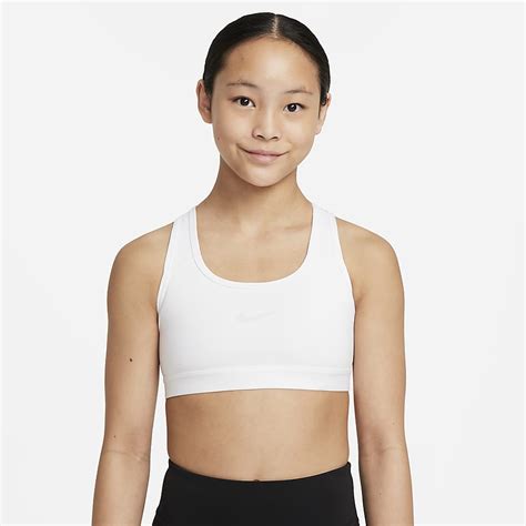 Nike Dri Fit Swoosh Luxe Big Kids Girls Sports Bra