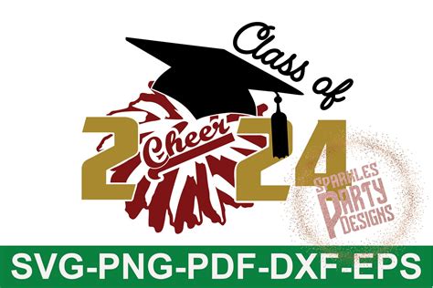 Class Of 2024 Cheer Senior Sublimation Svg Dxf Pdf Png 516132 Svgs